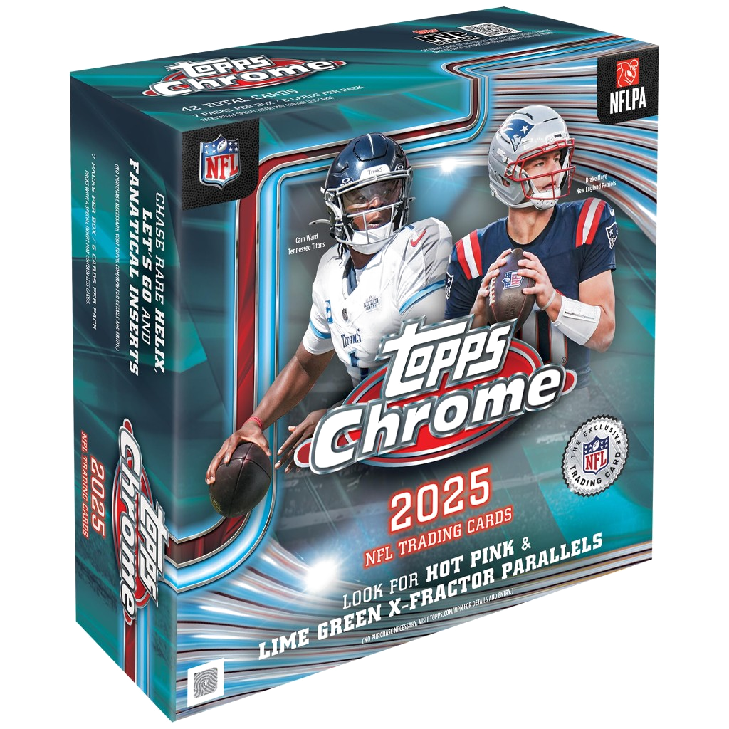 2025 Topps Chrome Football Mega Box - Fanatics Exclusive