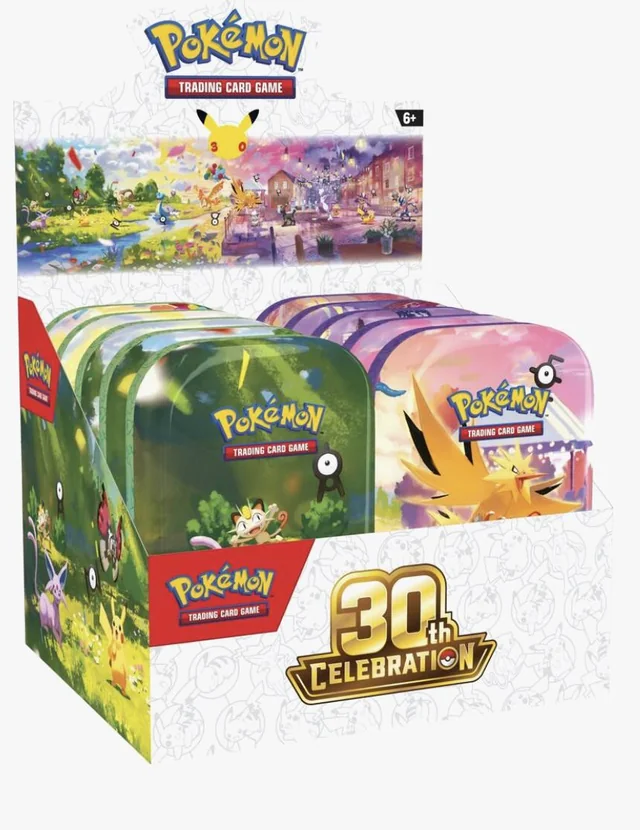 Pokemon: 30th Celebration Mini Tin Display