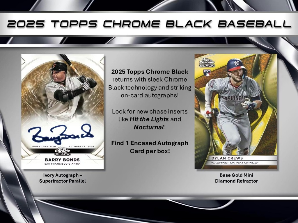 2025 Topps Chrome Black Baseball - Hobby Box — photo 2
